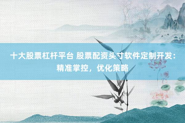 十大股票杠杆平台 股票配资头寸软件定制开发：精准掌控，优化策略