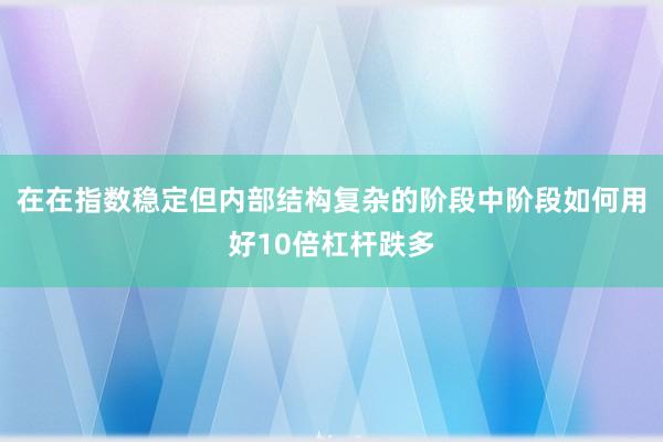 在在指数稳定但内部结构复杂的阶段中阶段如何用好10倍杠杆跌多