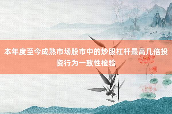本年度至今成熟市场股市中的炒股杠杆最高几倍投资行为一致性检验